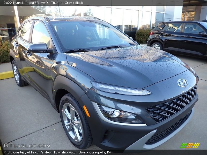 Thunder Gray / Black 2022 Hyundai Kona SEL AWD