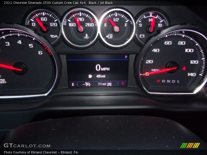 Black / Jet Black 2021 Chevrolet Silverado 1500 Custom Crew Cab 4x4