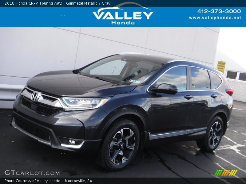 Gunmetal Metallic / Gray 2018 Honda CR-V Touring AWD