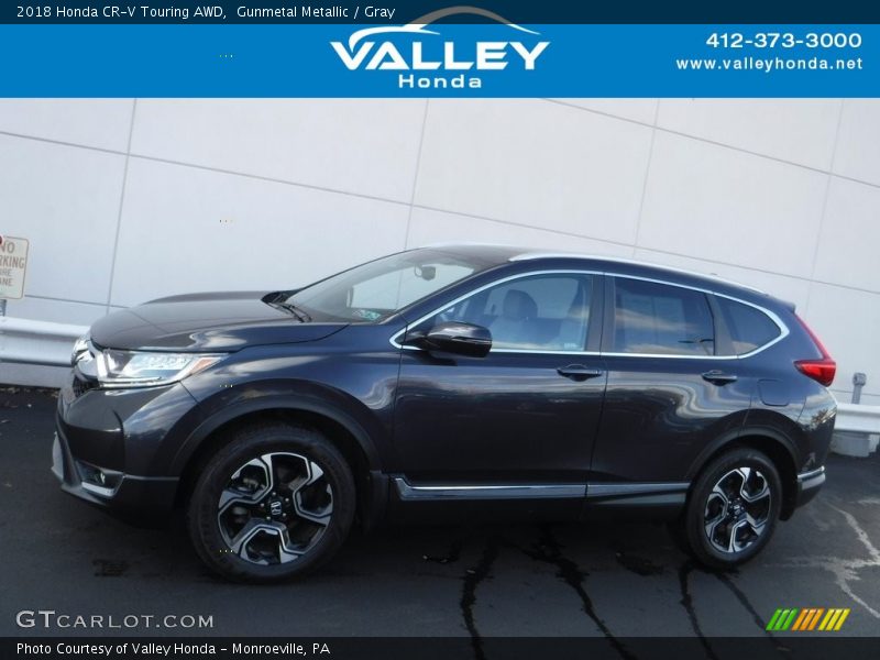 Gunmetal Metallic / Gray 2018 Honda CR-V Touring AWD