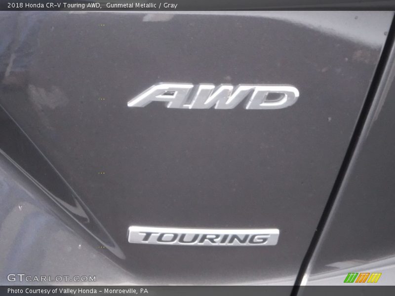Gunmetal Metallic / Gray 2018 Honda CR-V Touring AWD