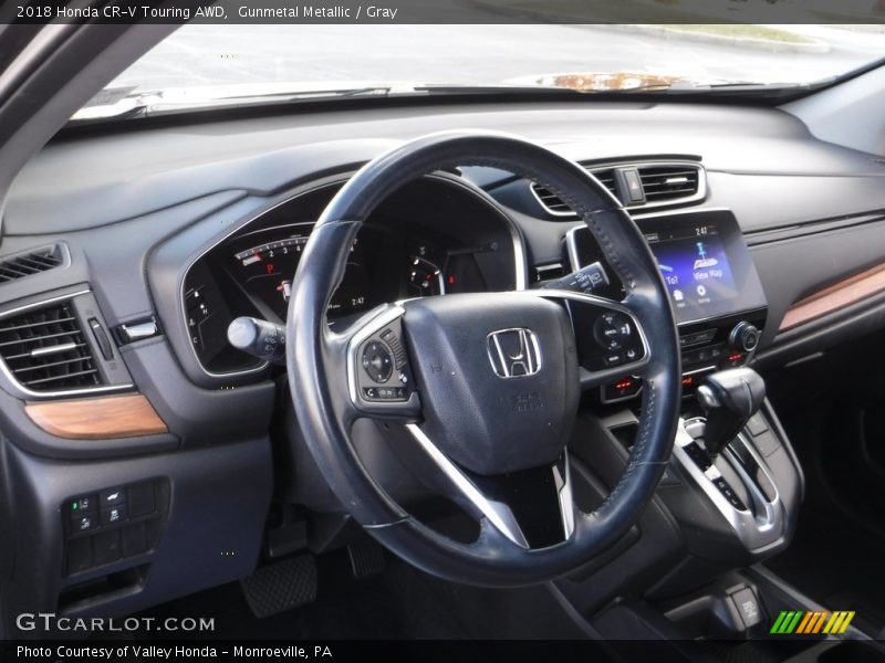 Gunmetal Metallic / Gray 2018 Honda CR-V Touring AWD