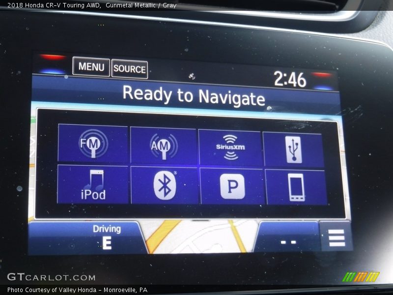 Gunmetal Metallic / Gray 2018 Honda CR-V Touring AWD