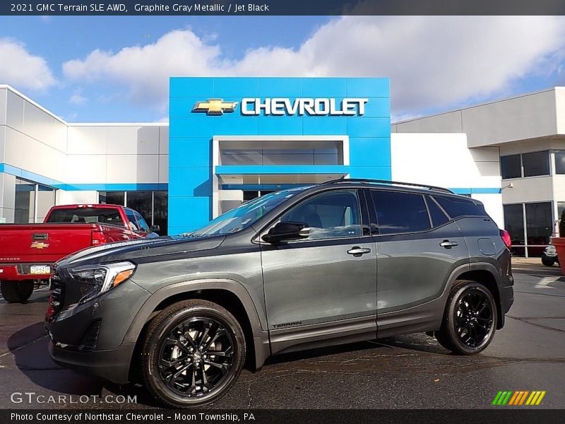 Graphite Gray Metallic / Jet Black 2021 GMC Terrain SLE AWD