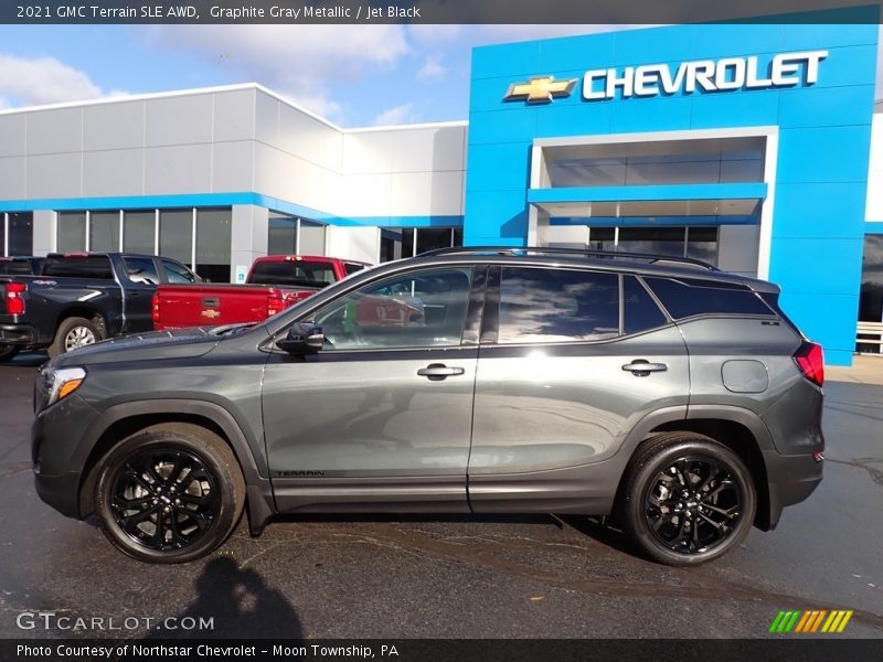 Graphite Gray Metallic / Jet Black 2021 GMC Terrain SLE AWD