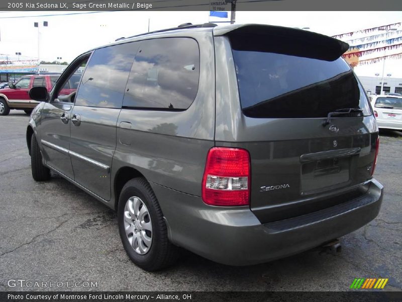 Sage Green Metallic / Beige 2005 Kia Sedona LX