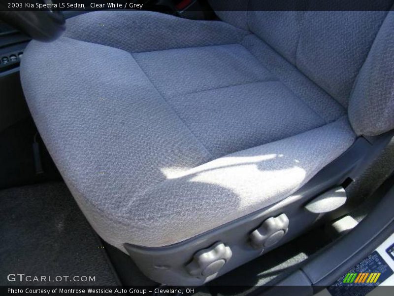 Clear White / Grey 2003 Kia Spectra LS Sedan