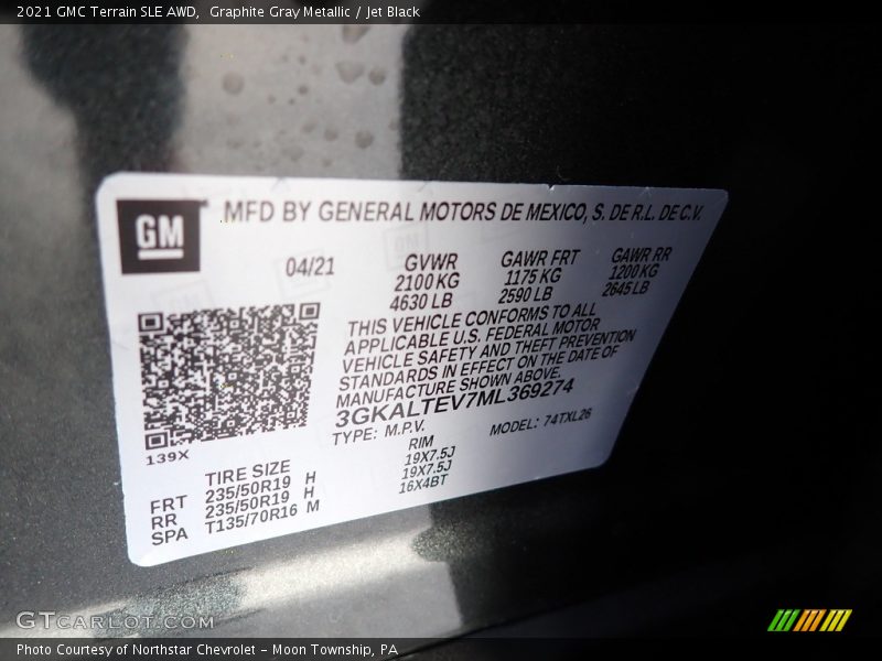 Graphite Gray Metallic / Jet Black 2021 GMC Terrain SLE AWD