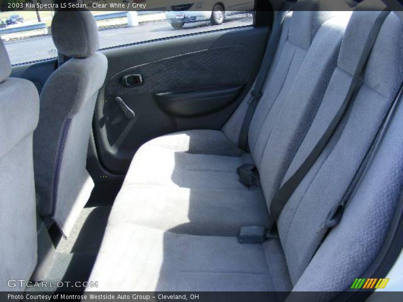 Clear White / Grey 2003 Kia Spectra LS Sedan