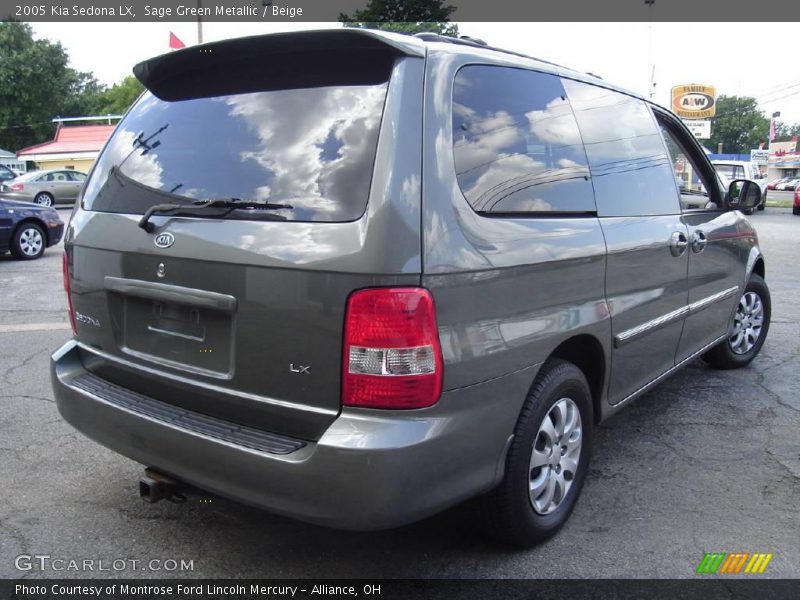 Sage Green Metallic / Beige 2005 Kia Sedona LX