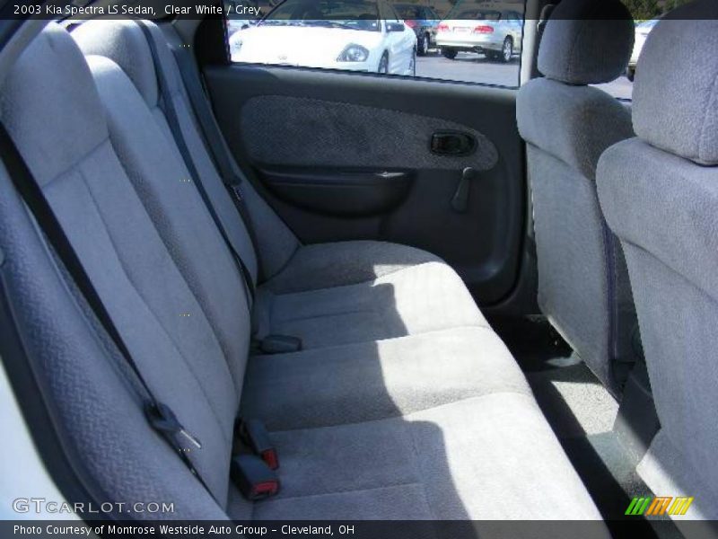 Clear White / Grey 2003 Kia Spectra LS Sedan