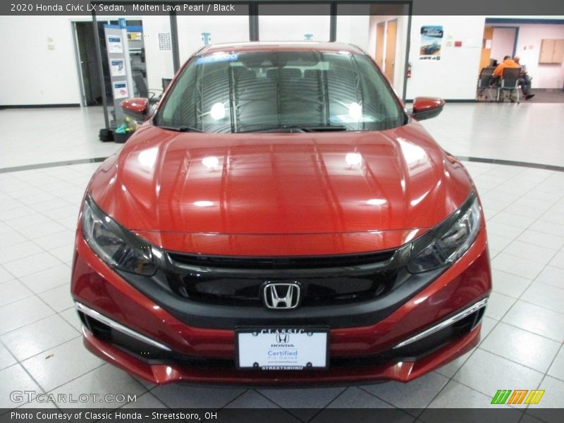 Molten Lava Pearl / Black 2020 Honda Civic LX Sedan