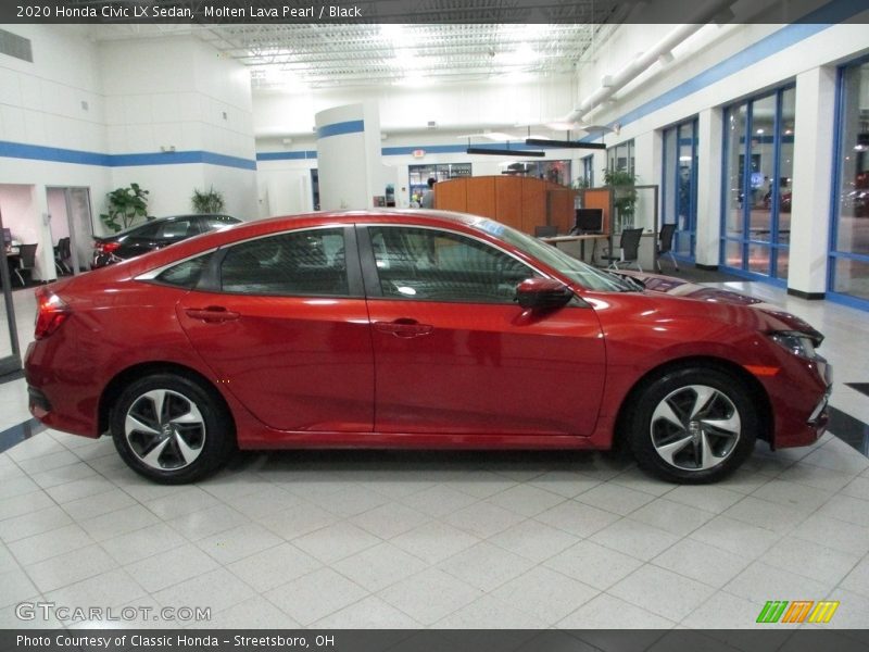 Molten Lava Pearl / Black 2020 Honda Civic LX Sedan