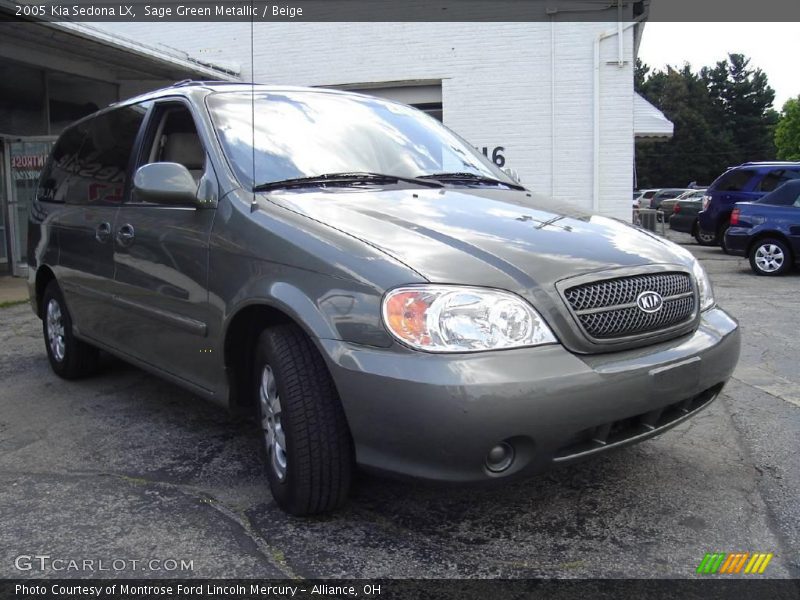 Sage Green Metallic / Beige 2005 Kia Sedona LX