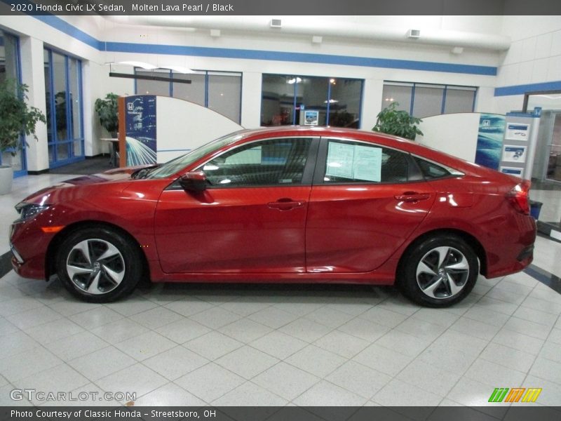 Molten Lava Pearl / Black 2020 Honda Civic LX Sedan