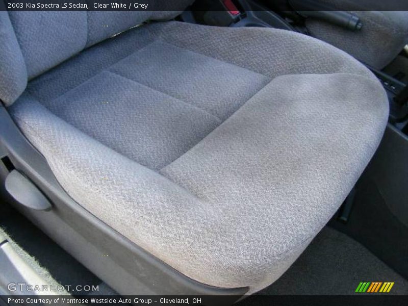 Clear White / Grey 2003 Kia Spectra LS Sedan