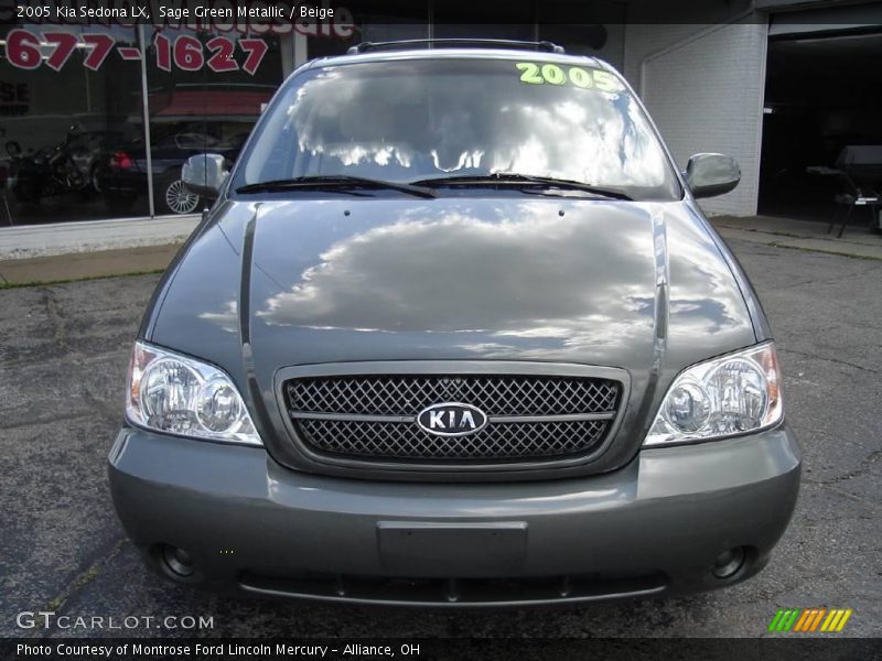 Sage Green Metallic / Beige 2005 Kia Sedona LX