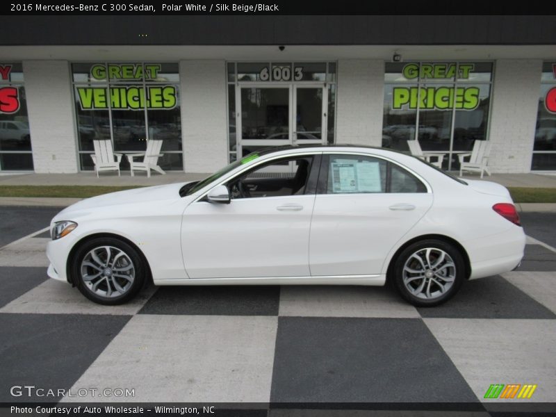 Polar White / Silk Beige/Black 2016 Mercedes-Benz C 300 Sedan