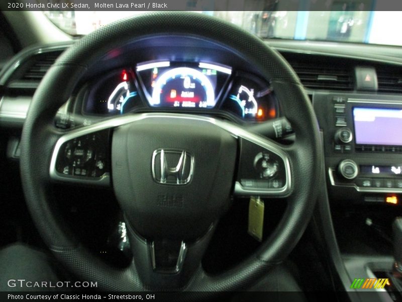 Molten Lava Pearl / Black 2020 Honda Civic LX Sedan