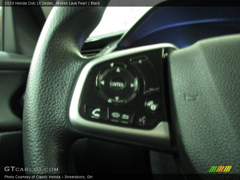 Molten Lava Pearl / Black 2020 Honda Civic LX Sedan