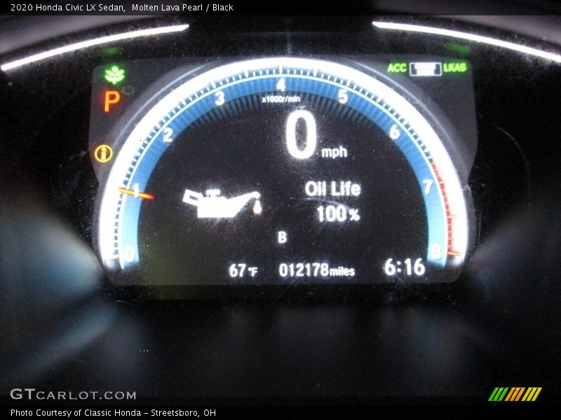Molten Lava Pearl / Black 2020 Honda Civic LX Sedan