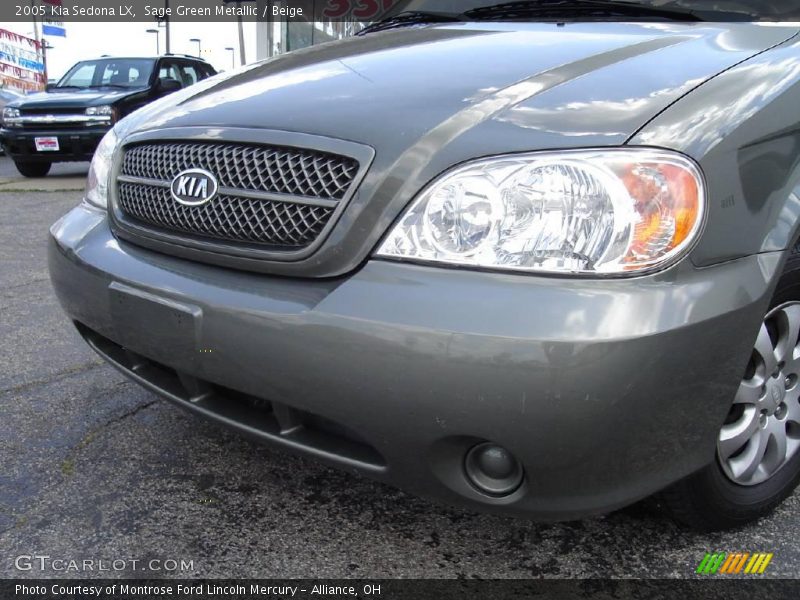 Sage Green Metallic / Beige 2005 Kia Sedona LX