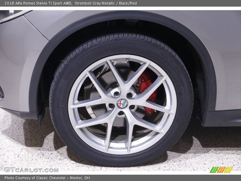 Stromboli Gray Metallic / Black/Red 2018 Alfa Romeo Stelvio Ti Sport AWD
