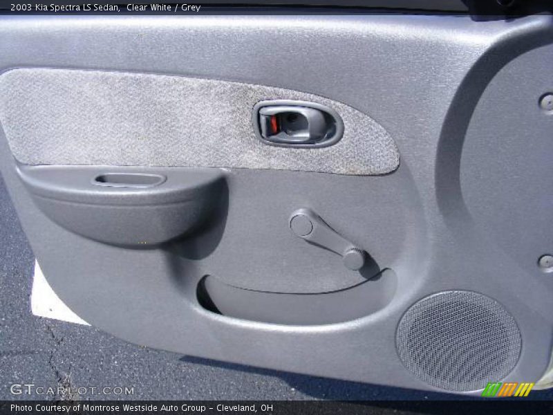 Clear White / Grey 2003 Kia Spectra LS Sedan