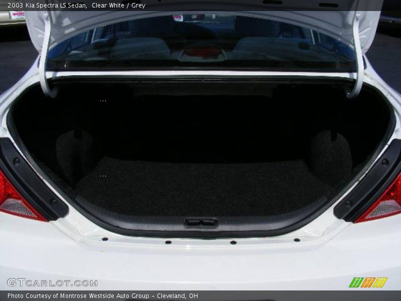 Clear White / Grey 2003 Kia Spectra LS Sedan
