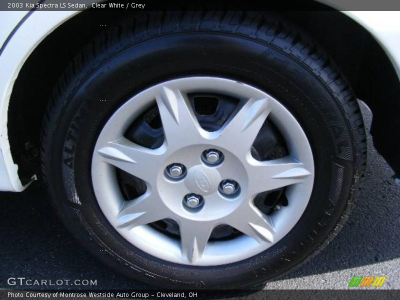 Clear White / Grey 2003 Kia Spectra LS Sedan