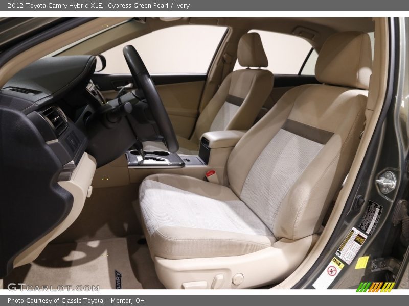 Cypress Green Pearl / Ivory 2012 Toyota Camry Hybrid XLE