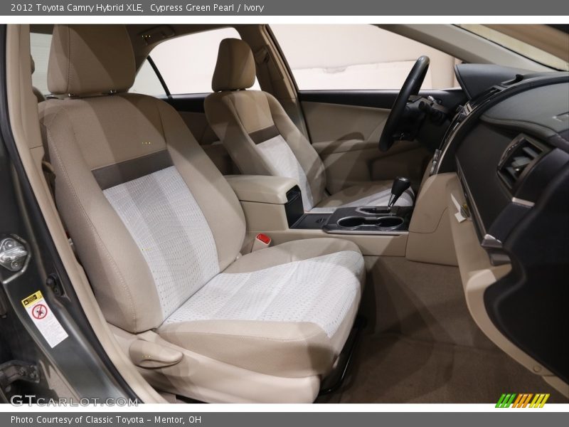 Cypress Green Pearl / Ivory 2012 Toyota Camry Hybrid XLE
