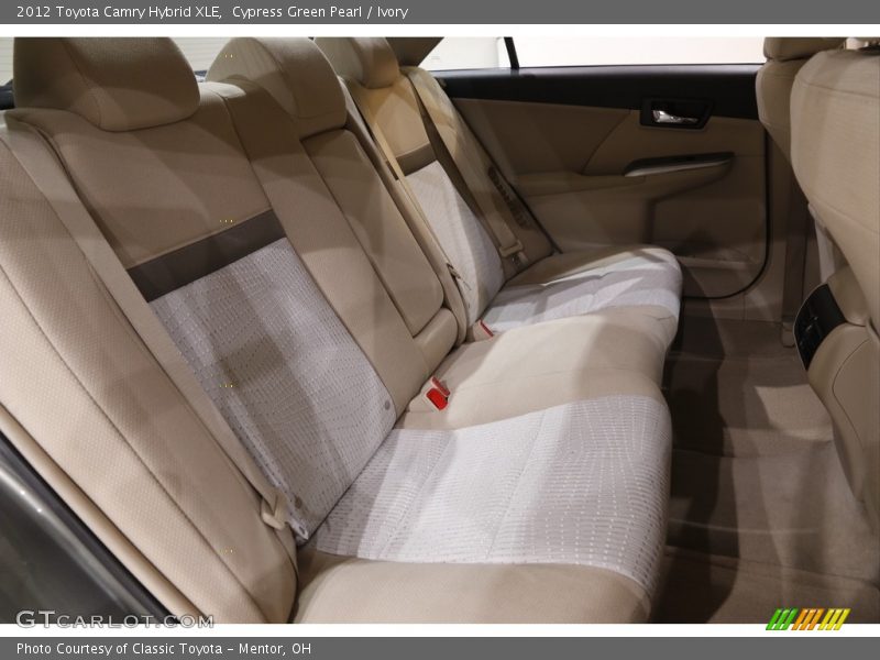 Cypress Green Pearl / Ivory 2012 Toyota Camry Hybrid XLE