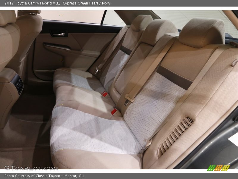 Cypress Green Pearl / Ivory 2012 Toyota Camry Hybrid XLE