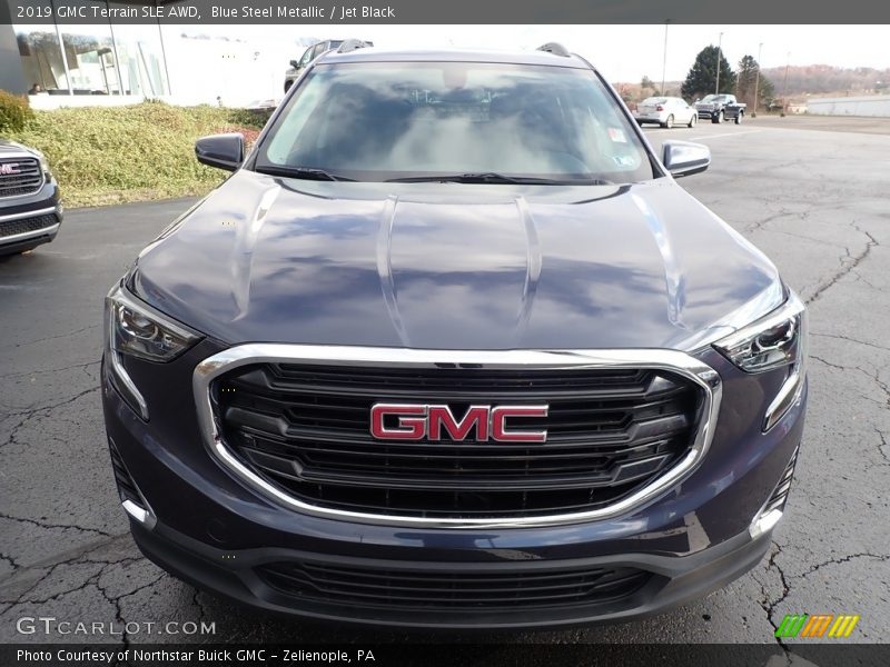 Blue Steel Metallic / Jet Black 2019 GMC Terrain SLE AWD