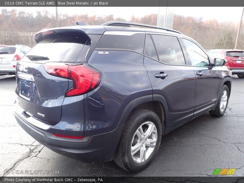 Blue Steel Metallic / Jet Black 2019 GMC Terrain SLE AWD