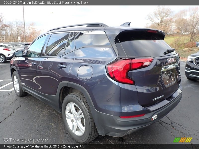 Blue Steel Metallic / Jet Black 2019 GMC Terrain SLE AWD