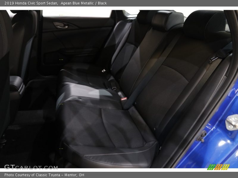 Agean Blue Metallic / Black 2019 Honda Civic Sport Sedan
