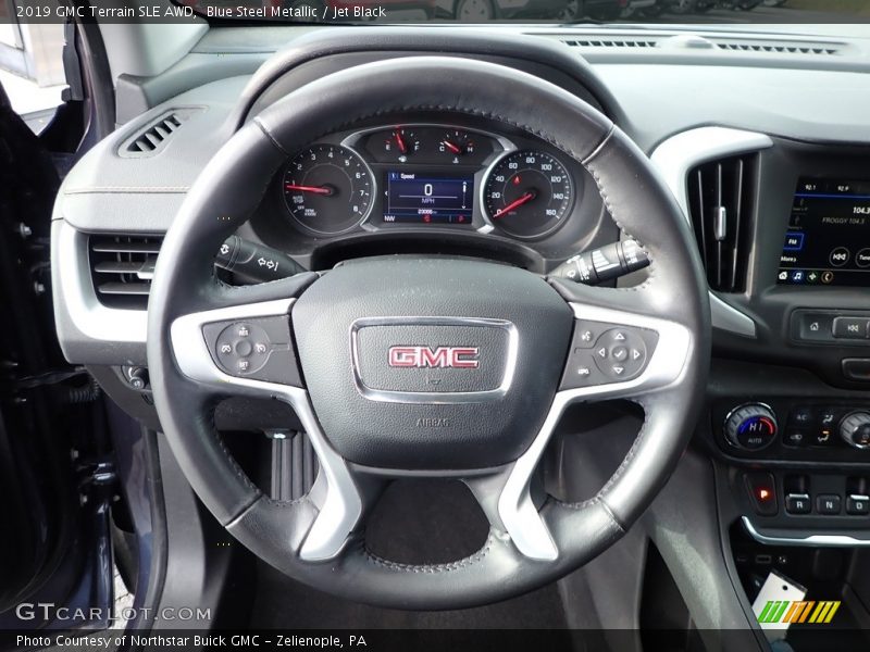 Blue Steel Metallic / Jet Black 2019 GMC Terrain SLE AWD
