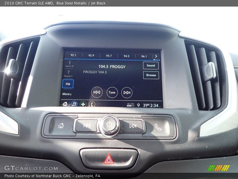 Blue Steel Metallic / Jet Black 2019 GMC Terrain SLE AWD