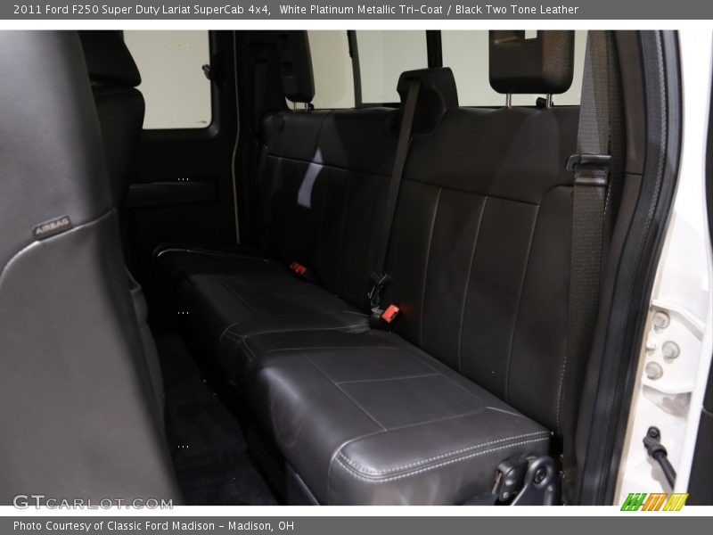 White Platinum Metallic Tri-Coat / Black Two Tone Leather 2011 Ford F250 Super Duty Lariat SuperCab 4x4