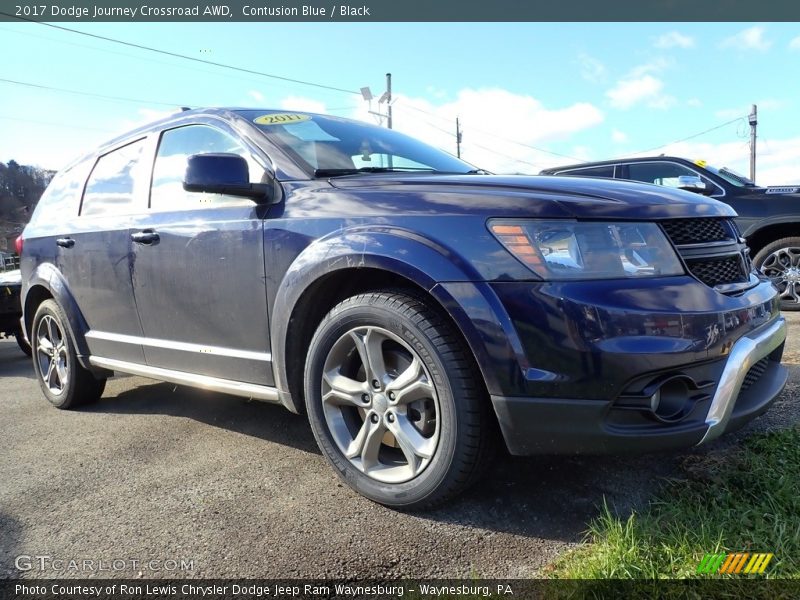 Contusion Blue / Black 2017 Dodge Journey Crossroad AWD