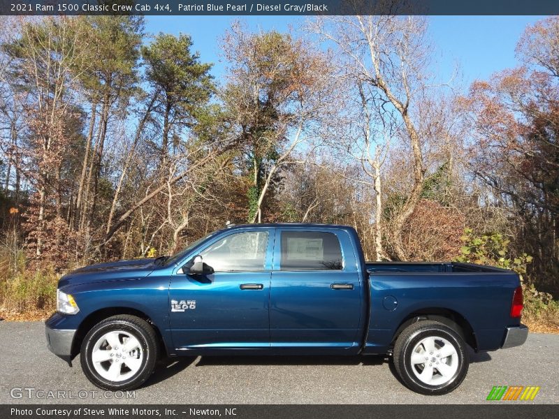 Patriot Blue Pearl / Diesel Gray/Black 2021 Ram 1500 Classic Crew Cab 4x4
