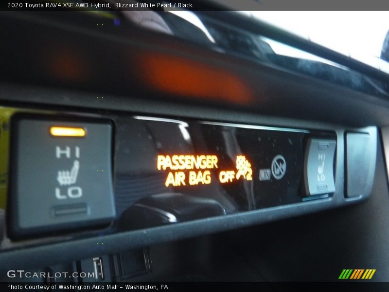 Blizzard White Pearl / Black 2020 Toyota RAV4 XSE AWD Hybrid