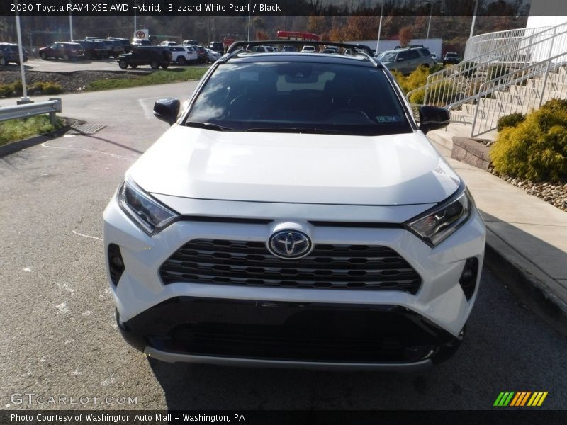 Blizzard White Pearl / Black 2020 Toyota RAV4 XSE AWD Hybrid