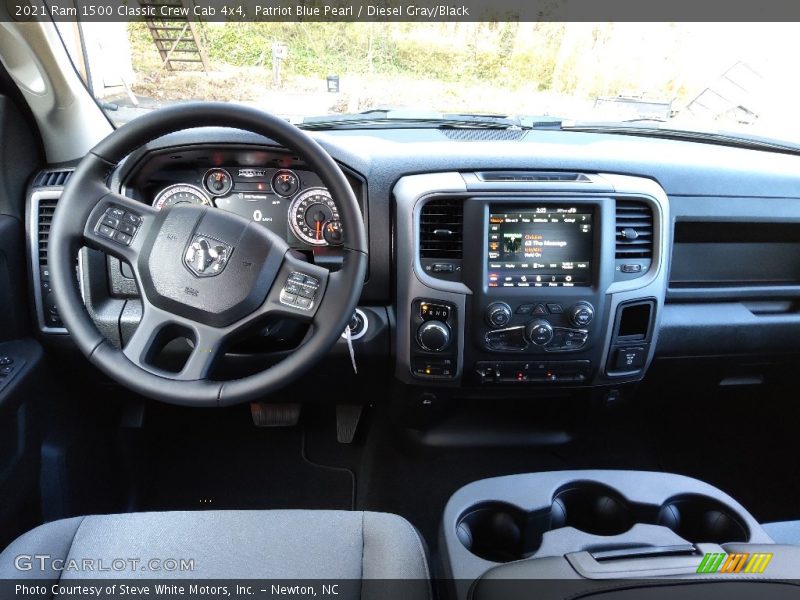 Patriot Blue Pearl / Diesel Gray/Black 2021 Ram 1500 Classic Crew Cab 4x4