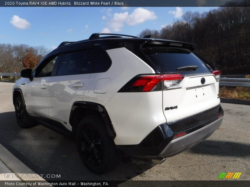 Blizzard White Pearl / Black 2020 Toyota RAV4 XSE AWD Hybrid