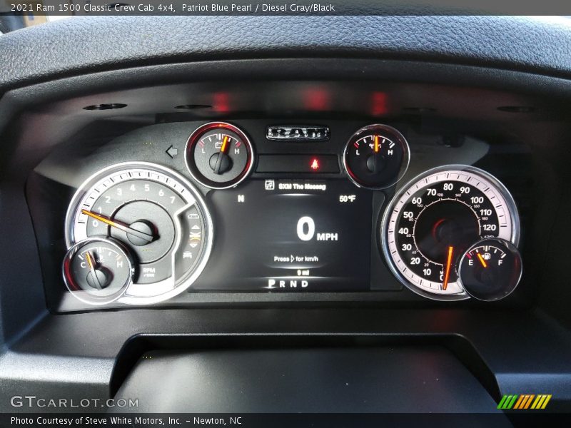 Patriot Blue Pearl / Diesel Gray/Black 2021 Ram 1500 Classic Crew Cab 4x4