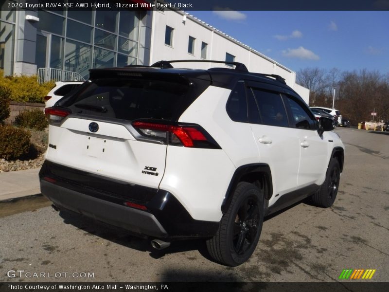 Blizzard White Pearl / Black 2020 Toyota RAV4 XSE AWD Hybrid