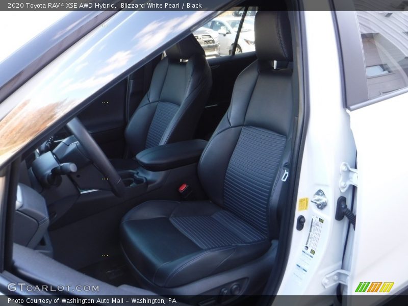Blizzard White Pearl / Black 2020 Toyota RAV4 XSE AWD Hybrid
